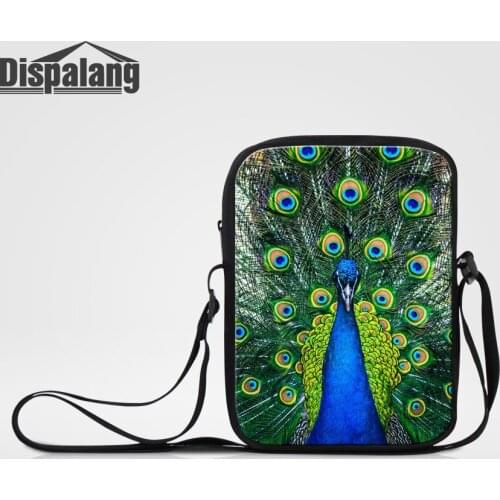 Dispalang Oxford High Quality Messenger Bags For Women Mini Travel Shoulder Bag Peacock Animal Printed Ladies Handbags Dames Tas
