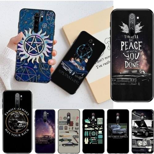 Supernatural Car Black TPU Soft Rubber Phone Cover for Redmi Note 8 8A 8T 7 6 6A 5 5A 4 4X 4A Go Pro