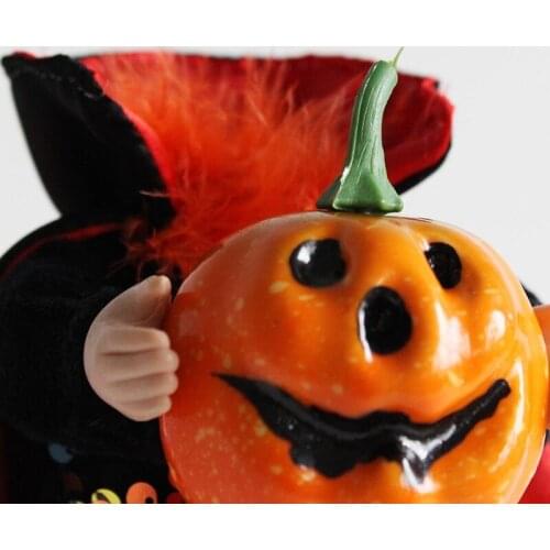 T84E Halloween Decorations Headless Doll Gnome Sequined Pumpkin Ornament Home Farmhouse Kitchen Tiered Tray Decorations