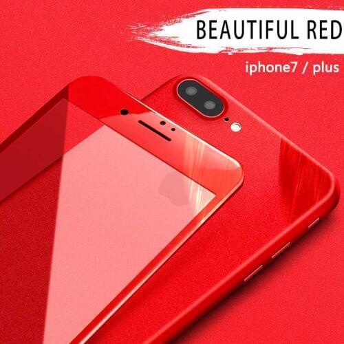 Ultra thin Transparent Glass Full Cover For iPhone 6S 7 8 Plus phone Full Cover Screen Shockproof Protective Light Screen Glass