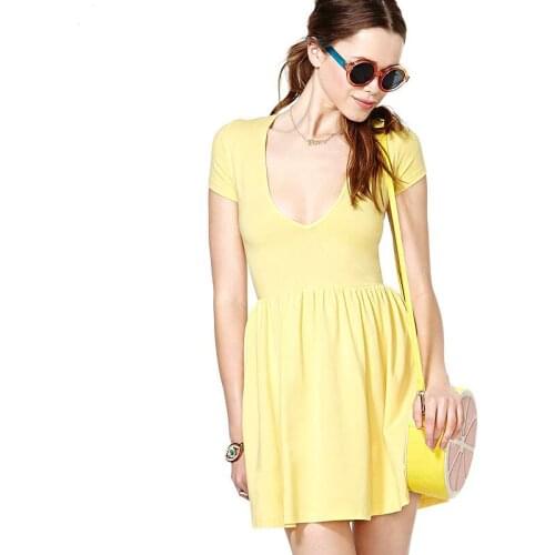 2020 Spring Summer Sexy Deep V neck Women short sleeve cotton dress, Party Dresses Vintage Vestidos,big size S-4XL 5XL 6XL