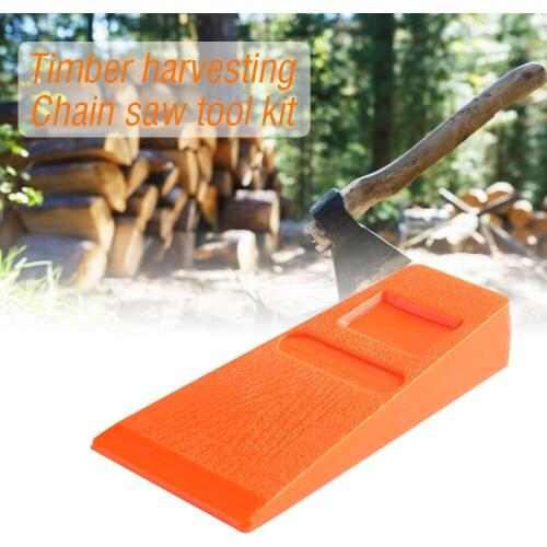 1/2Pcs 14cm Orange Plastic Felling Wedge Felled Chock Tree Cutting Wedge Spiked Wedge Woodcutting Tool Logging Wedge