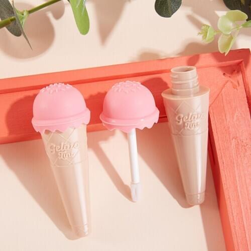 1pc 8ml Ice Cream Lip Gloss Empty Tube Containers Jars Diy Makeup Tools Cosmetic Transparent Lip Balm Refillable Bottle 1pc