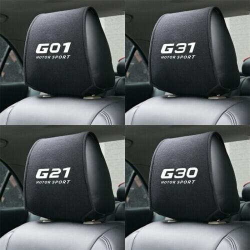 1PCS car headrest cover auto fit for G01 G02 G05 G06 G07 G08 G11 BMW G12 G14 G15 G21 G30 G31 Accessories Car Seat Cover