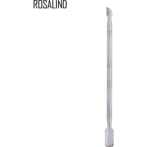 ROSALIND 1PCS Nail Cuticle Pusher Stainless Steel Nail Art Pedicure Essential 2 Way Spoon cuticle pusher Manicure Care Tools