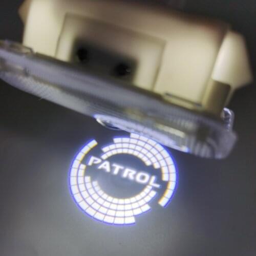 2pcs Shadow Light For Nissan Patrol Y62 Armada 2013 -2018 Nissan PATROL Welcome Light LED Courtesy Lamp LED Car Door Light