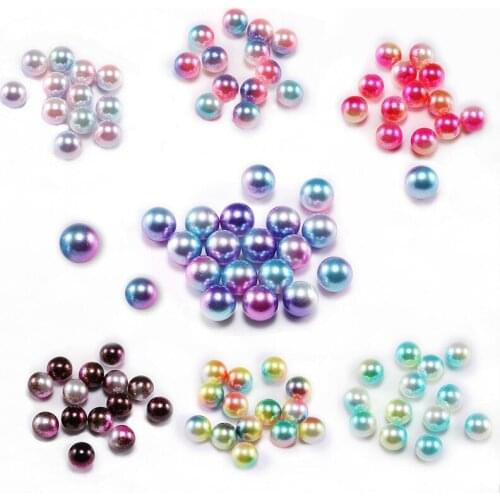 4mm-12mm Color Imitation Pearls ABS Pearls Loose Beads High-brightness Non-porous Whole Garden Craft Beaded DIY Jewelry Making