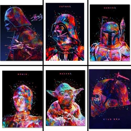 Diamond Painting Marvel Star Wars Movie Diamond Mosaic Cross Stitch Kits Full Diamond Embroidery Room Decoration