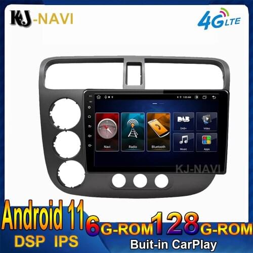 For Honda Civic 2000-2006 Android 11 Car Radio Multimedia Video Player Navigation GPS 2 din autoradio Head Unit