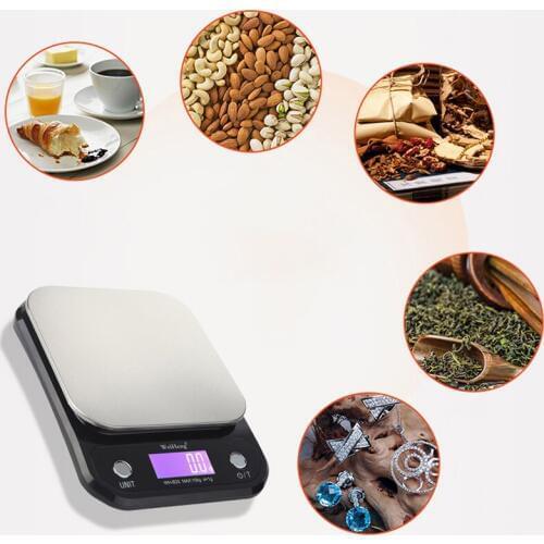 Electronic Digital Pocket Scale High Precision Jewelry Weighing Scale Backlight Scales 0.1g for Kitchen 3kg/5kg/10kg 0.1g/1g