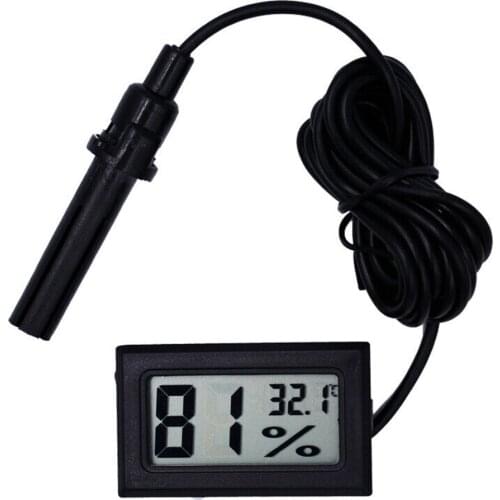 LCD Electronic Digital Temperature Humidity Meter Thermometer Hygrometer Indoor Outdoor Weather Station For Home Laboratory