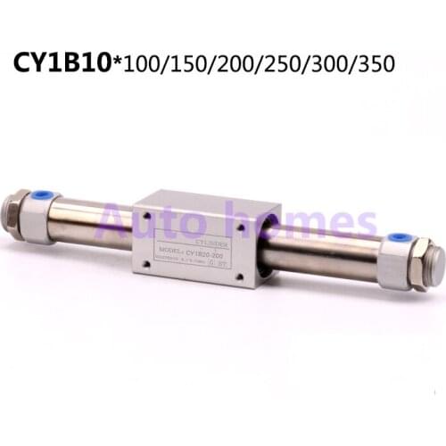 CY1B10-100/150/200/250/300/400/500 Magnetically Coupled Rodless Cylinder Basic bore 10mm aluminum alloy pneumatic air cylinder