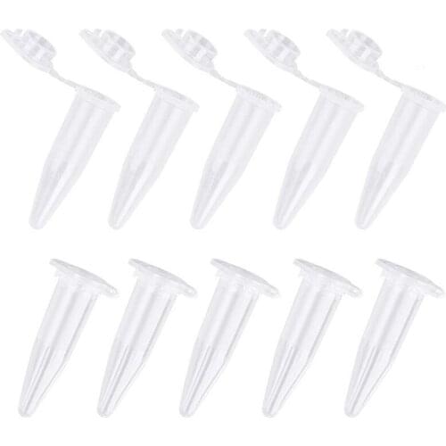 HOT-1000Pcs Mini Centrifuge Tubes 1.5Ml Raduated Clear Plastic Centrifuge Vials with Flat-Top Snap Cap
