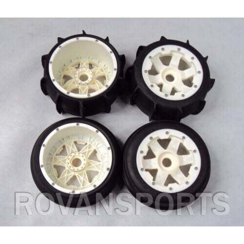 Desert tire assembly Strong grip Strong wear resistant rubber for HPI KM ROVAN BAJA 5B