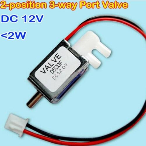 DC 12V Mini Micro 2-position 3-way Solenoid Air Gas Valve Release Exhaust Discouraged Vent Valve Switch Electric Solenoid Port