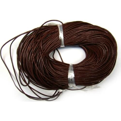 Min. order $5) brown True cowhide Cord 1.5mm dia. Beading Wire Handcraft Accessories for bracelet necklace free shiping