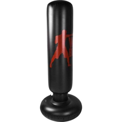 Inflatable Punch Bag 1.6m PVC Inflatable Boxing Punching Kick Training Tumbler Bag Indoor Pressure Relief Sandbag