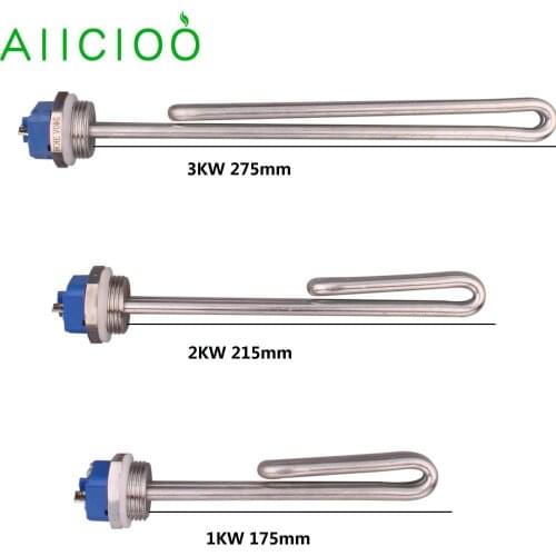 AIICIOO 1inch BSP Heating Element Immersion Solar Water Heater Stainless Steel 220v/240v 1kw/2kw/3KW