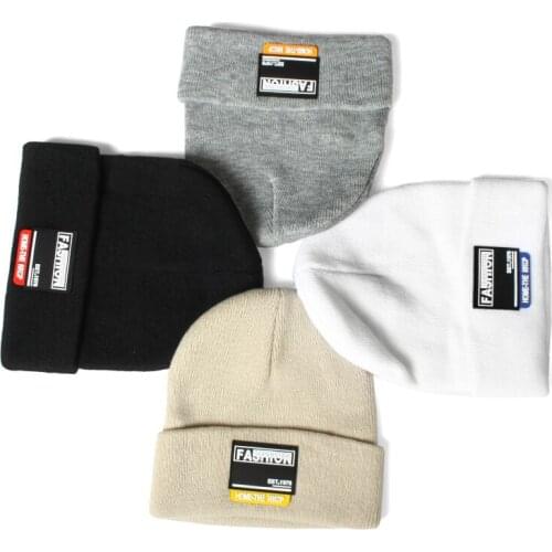 New Fashion Labeling Knitted Hat Warm Beanie For Man Hip Hop Winter Hats Women Unisex Letter Bonnet Skullies Beanies Autumn Caps