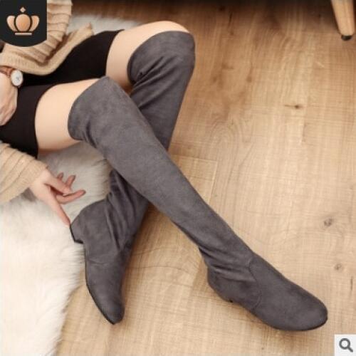 2019 Brand new Hot Women Boots Autumn Winter Over the Knee Boots Flat Stretch Sexy Fashion Shoes Plus Size35-43 riding boots