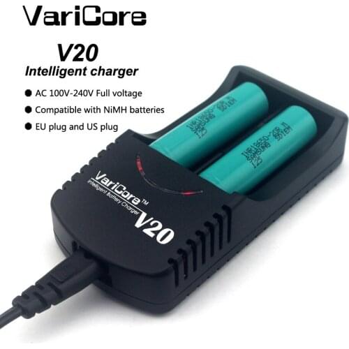 Novelty 2019 varicore V20 Battery charger 18650 18650 26650 18500 16340 14500 18350 lithium battery 1.2V AA / AAA Ni-MH recharge
