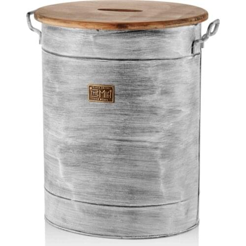 The Mia Gift Decorative Accessories For Bathroom Laundry Basket 54x43x35 Cm-Gray Color Smell Does Not stone