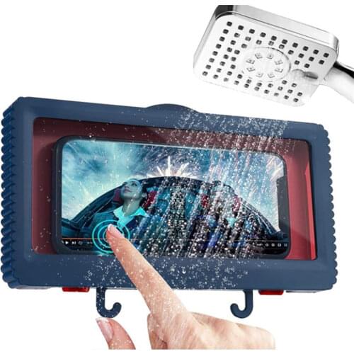 Liner Tablet Or Phone Holder Waterproof Case Box Wall Mounted All Covered Mobile Phone Shelves Self-Adhesive Shower Accessories