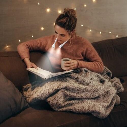 New LED Neck Hung Light Hands-Free Rechargeable Night Reading Lamp 3 Levels Brightness Hanging Neck Book Light USB Charging
