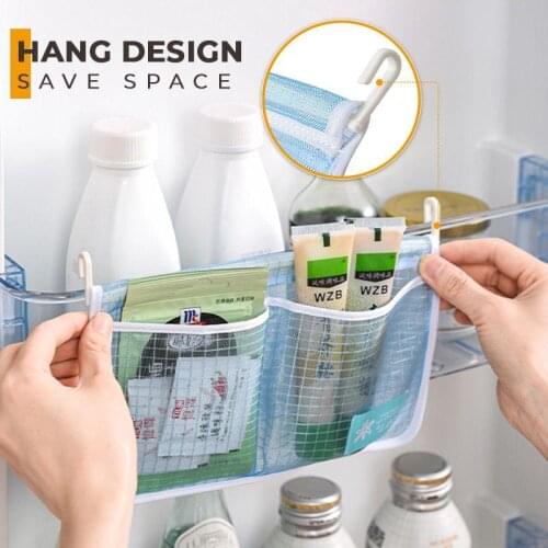 Refrigerator Organizer Pockets Produce Bags Washable Bags For Grocery Shopping Storage Fruit Vegetable Toys Sundries Storage