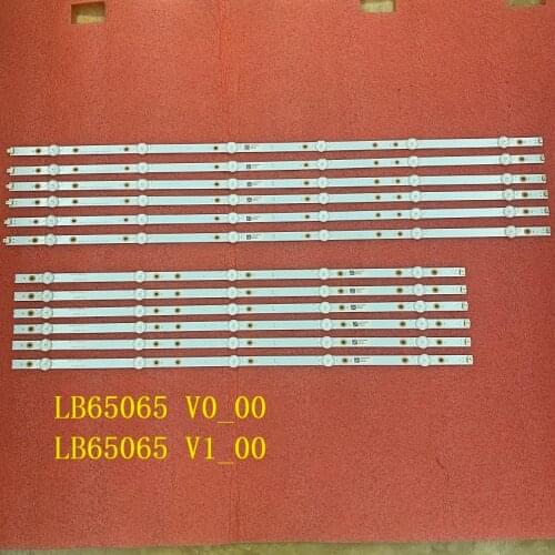 12 PCS/set LED backlight strip FOR LB65065 V0_00 LB65065 V1 Element TV E4SW6518RKU E4ST6519RKU TPT650J1-QUBF90.K 3B678000001E