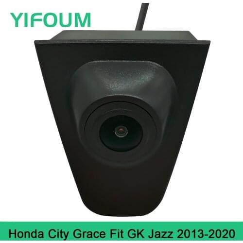YIFOUM HD CCD Car Front View Parking Night Vision Positive Waterproof Logo Camera For Honda City Grace Fit GK Jazz 2013-2020