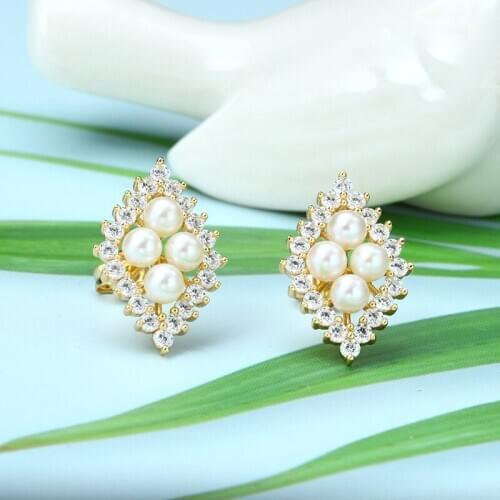 Light luxury jewelry natural pearl earrings high-quality temperament earrings boucle d'oreille bijoux femme pendientes