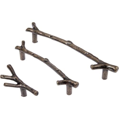 Tree Branch Furniture Handles Cabinet Knobs and Handles Kitchen Door Handles Knobs Pulls Furniture Hardware 96mm 128mm 1pc