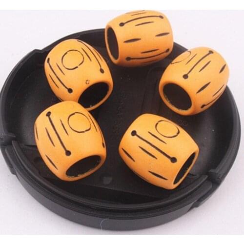 10Pcs Dreadlock Beads Dread Cuff Braided Imitation Wood Large Hole Beads Hair Rings Fashion Styling Hair Braider Tool