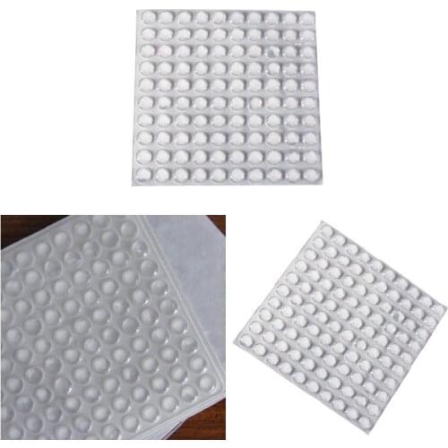 100PCS Self Adhesive Rubber Feet Clear Semicircle Bumpers Door Buffer Pad HR