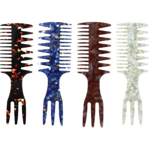 3 Sides Men’s Oily Hair Pick Lifting Comb Salon Hairdressing Dyeing Coloring Styling Wide Tooth Comb