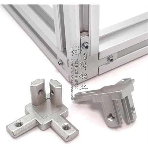 4PCS 2020 3030 4040 Aluminum Profile Three-dimensional Right-angled End Corner Connectors Bracket Match with screws