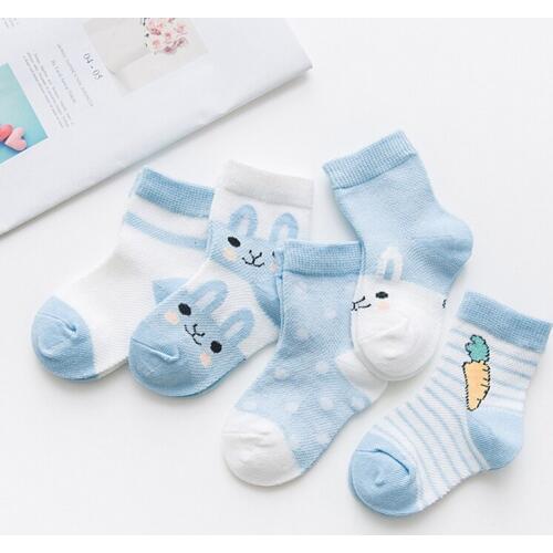 5 Pairs/lot Spring Autumn Childrens Socks Kids Cotton Mesh Boat Socks Cartoon Breathable Toddler Baby Boys Girls Ankle Socks