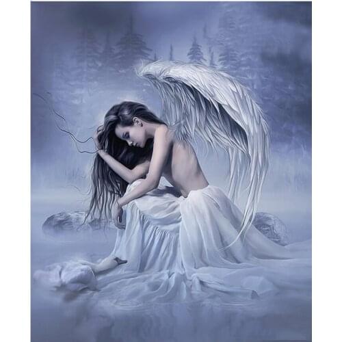 DIY Diamond Painting Full Square Round Daimond Painting Angel swan Pictures Mosaic Painting Rhinestone Embroidery beadwork