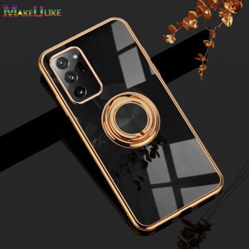 Ring Case For Samsung Galaxy Note 20 Ultra 10 Plus 9 Case Kick Stand Soft TPU Cover For Samsung Note20 Note10 10Plus Note9 Case