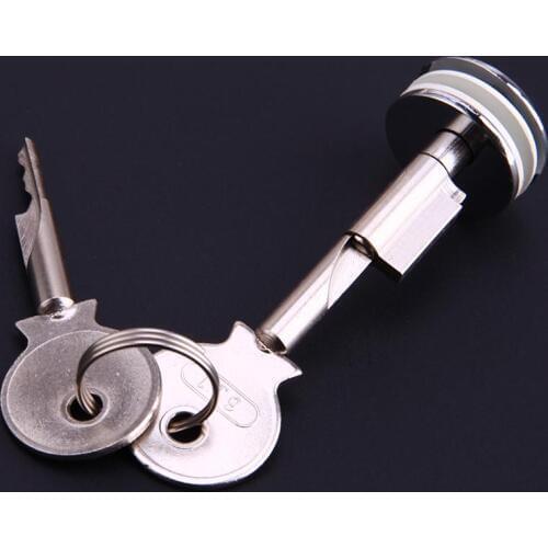 Zinc Alloy Glass Lock Showcase Push Glass Display Cabinet Door Cylinder Locks Sliding Glass Push Door Hardware