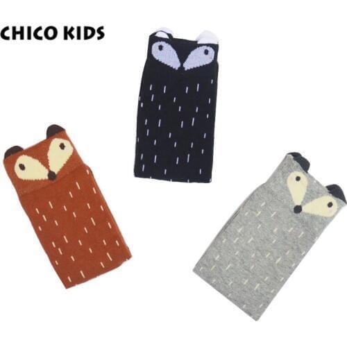 Kids Boys Girls Fox Pattern Middle Socks, Baby Knee-High Socks Toddlers In Tube Socks Children High Quality Socks 3 colors