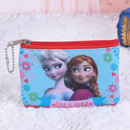 Disney Princess Frozen Cartoon Childrens Purse Coin girl boy gift bag for Storage Elsa wallet Clutch pendant