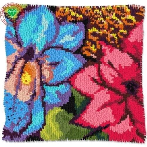 Diy Rug kits brand carpet home pillow Flower Yarn carpet embroidery cushion pillowcase stitch mat pillow home carpet diy cushion