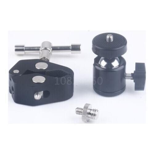 DSLR Camera Articulating Magic Arm Super Clamp Q29 Mini Tripod Ball Head Ballhead 1/4-3/8 screw For Canon 5DII Monitor LED Light