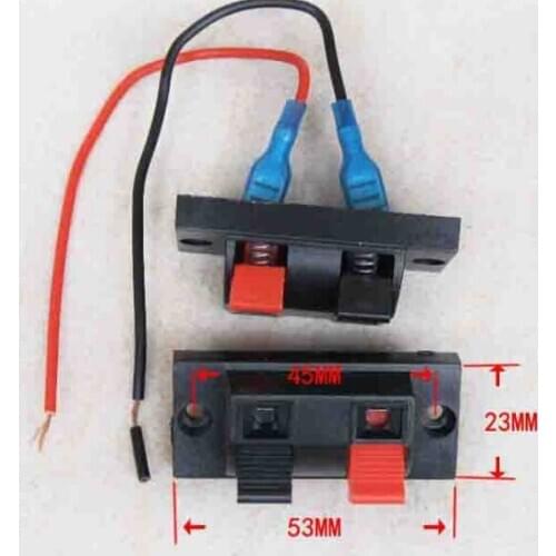 Double speaker clips with 15cm wire connector