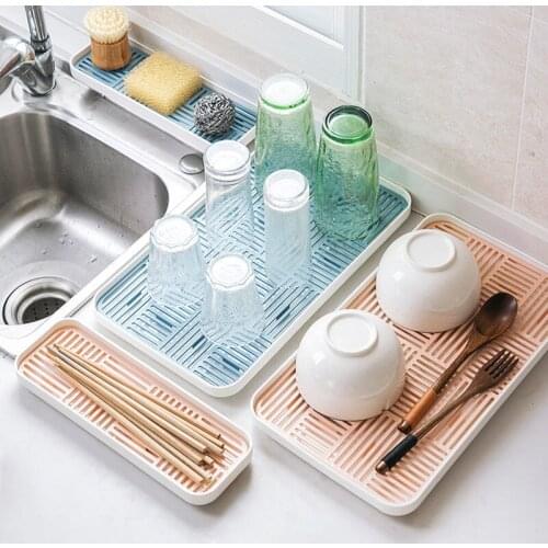 Double-Layer Storage Trays Fruit Vegetables Cup Dishes Washing Drainer Detachable Grids Design Organizer Household Kitchen Tray