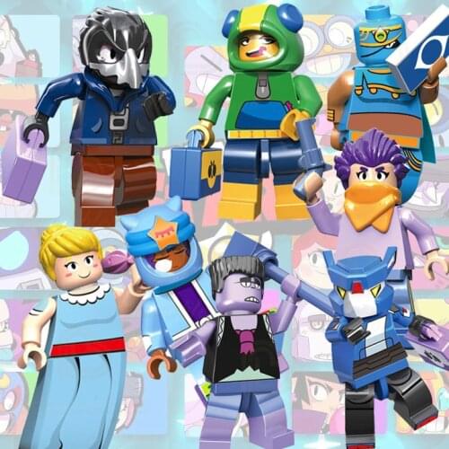 Shoot Stars Figure Model Toys 8pcs Set Hero Action Game Cartoon Leon Crow Kids Toy Model Doll Collection Birthday Gift for Boy