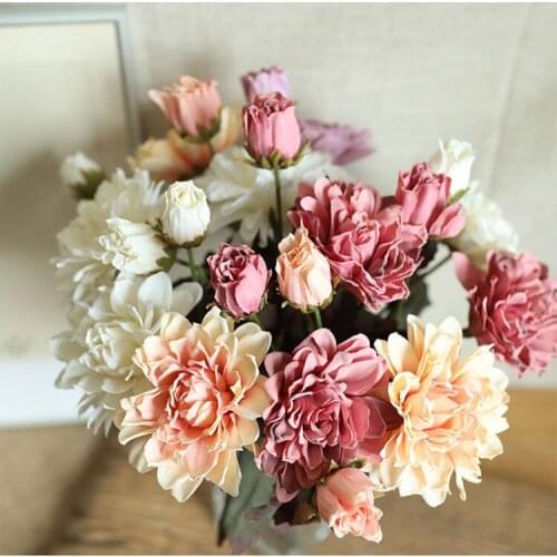 2 Heads Artificial Flower Little Lihua Fake Flower Branch Red Pink Purple Ins Wind Wedding Home Decoration Floral