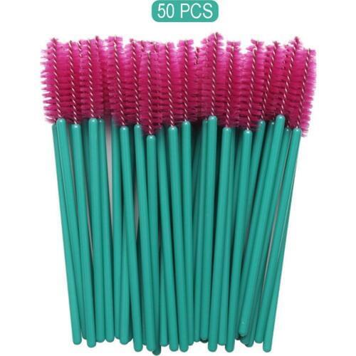 50Pcs/set Disposable Eyelash Brush Eyelash Extension Eyebrow Brush Mascara Applicator Eye Lashes Cosmetic Makeup Tools